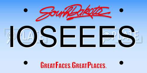 IOSEEES South Dakota License Plate