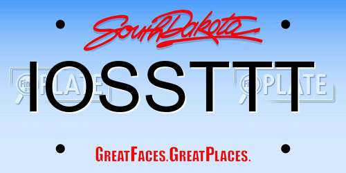 IOSSTTT South Dakota License Plate