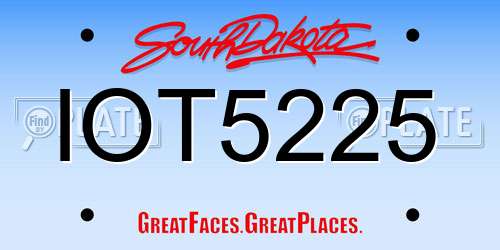 IOT5225 South Dakota License Plate