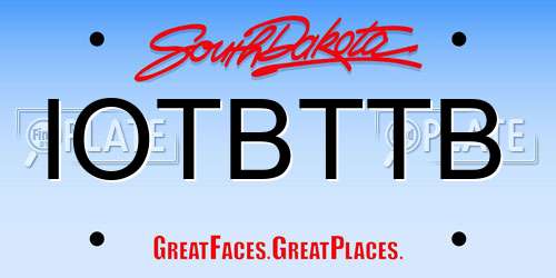IOTBTTB South Dakota License Plate