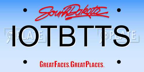 IOTBTTS South Dakota License Plate