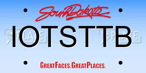 IOTSTTB South Dakota License Plate