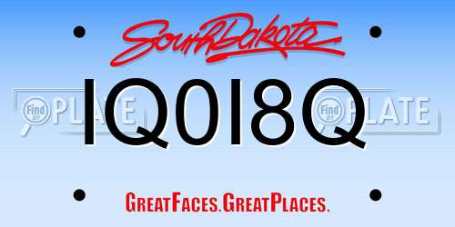 IQ0I8Q South Dakota License Plate