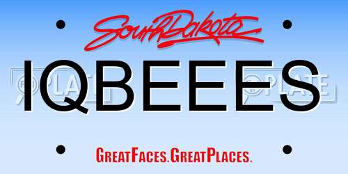 IQBEEES South Dakota License Plate