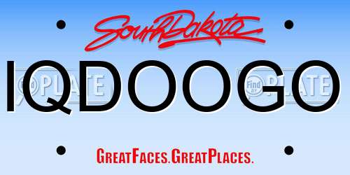 IQDOOGO South Dakota License Plate