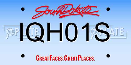 IQH01S South Dakota License Plate