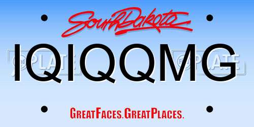 IQIQQMG South Dakota License Plate