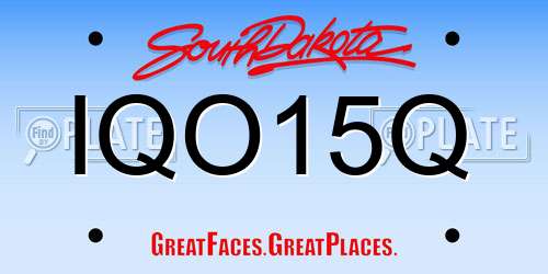IQO15Q South Dakota License Plate