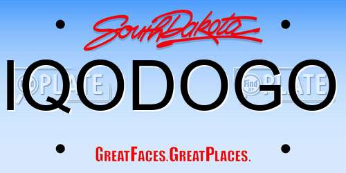 IQODOGO South Dakota License Plate
