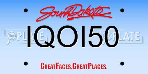 IQOI50 South Dakota License Plate