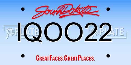 IQOO22 South Dakota License Plate