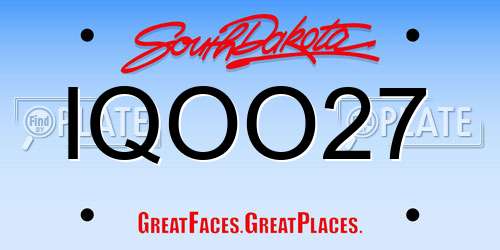 IQOO27 South Dakota License Plate
