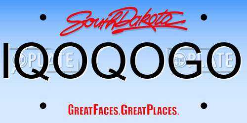 IQOQOGO South Dakota License Plate