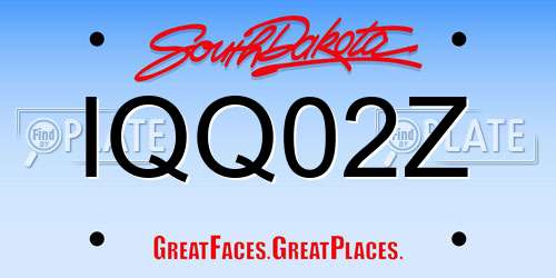 IQQ02Z South Dakota License Plate
