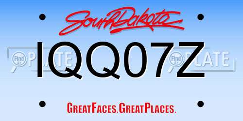 IQQ07Z South Dakota License Plate