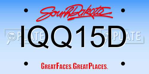 IQQ15D South Dakota License Plate