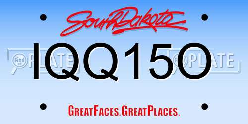 IQQ15O South Dakota License Plate