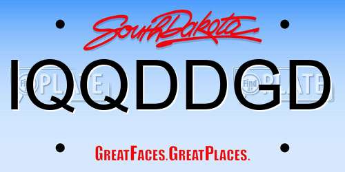 IQQDDGD South Dakota License Plate