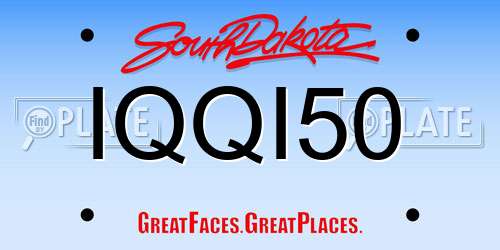 IQQI50 South Dakota License Plate