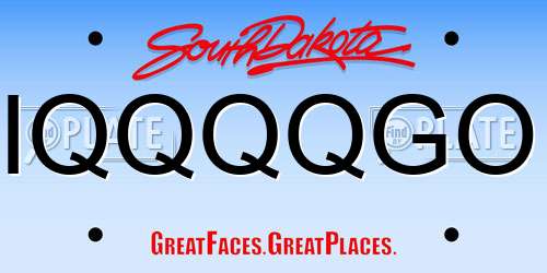 IQQQQGO South Dakota License Plate