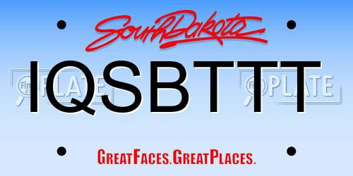 IQSBTTT South Dakota License Plate