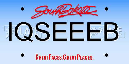 IQSEEEB South Dakota License Plate