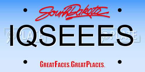 IQSEEES South Dakota License Plate