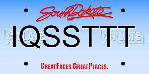 IQSSTTT South Dakota License Plate