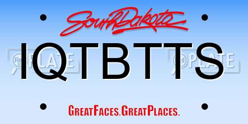 IQTBTTS South Dakota License Plate