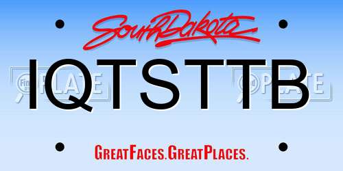 IQTSTTB South Dakota License Plate