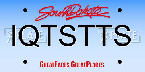 IQTSTTS South Dakota License Plate