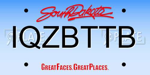 IQZBTTB South Dakota License Plate