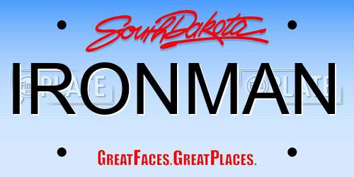 IRONMAN South Dakota License Plate