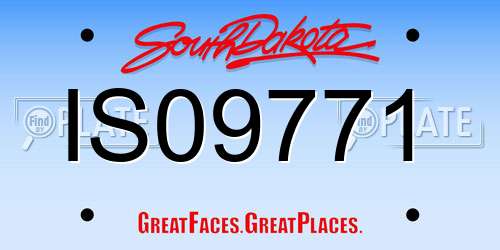 IS09771 South Dakota License Plate