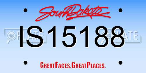 IS15188 South Dakota License Plate