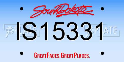 IS15331 South Dakota License Plate
