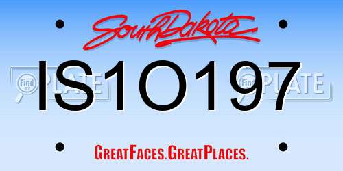 IS1O197 South Dakota License Plate