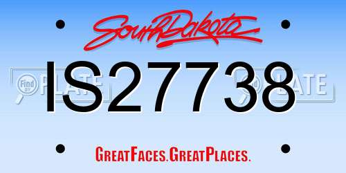 IS27738 South Dakota License Plate