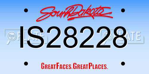 IS28228 South Dakota License Plate