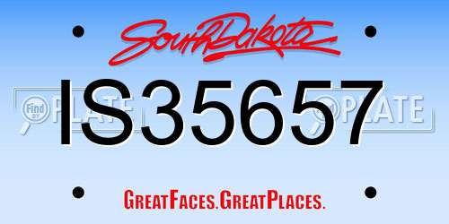 IS35657 South Dakota License Plate