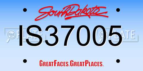 IS37005 South Dakota License Plate