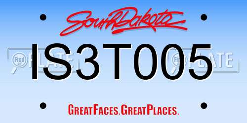 IS3T005 South Dakota License Plate