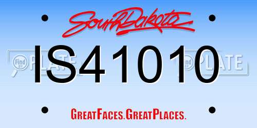 IS41010 South Dakota License Plate