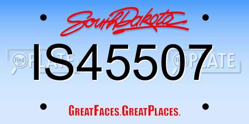 IS45507 South Dakota License Plate
