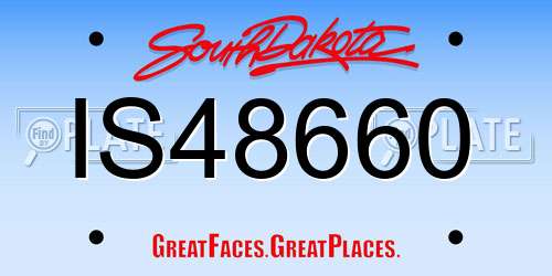 IS48660 South Dakota License Plate