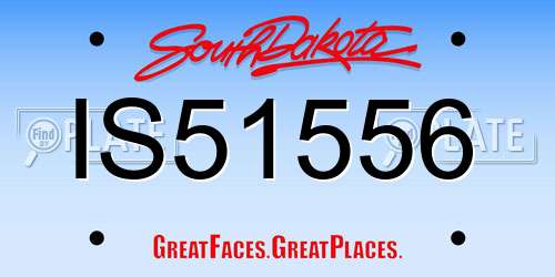 IS51556 South Dakota License Plate