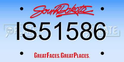 IS51586 South Dakota License Plate