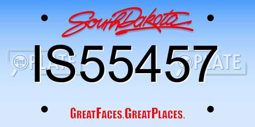 IS55457 South Dakota License Plate