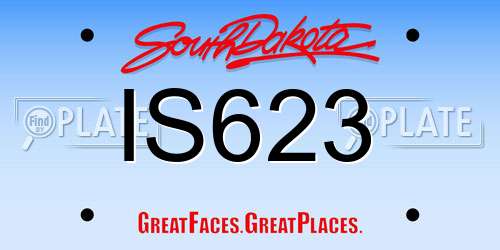 IS623 South Dakota License Plate