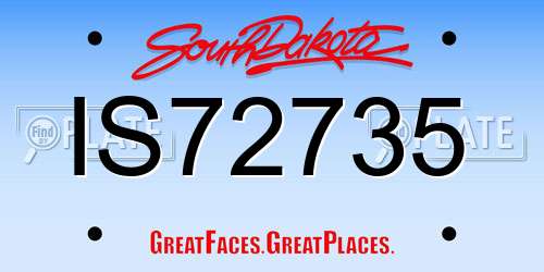 IS72735 South Dakota License Plate